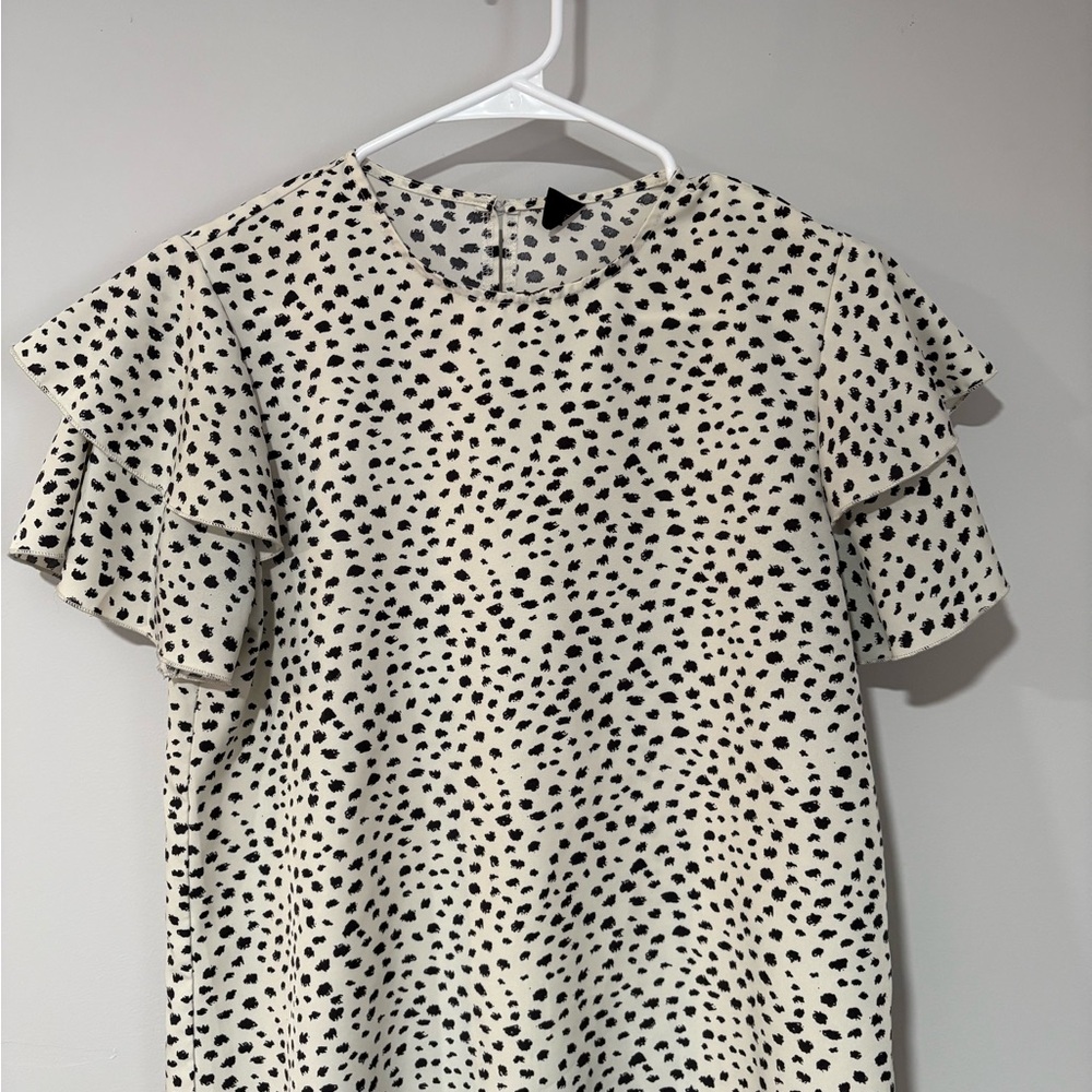 SHEIN Black and White Patterned Blouse